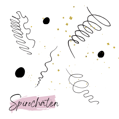 Illustration von Borrelien, die zu der Gruppe der Spirochäten gehören