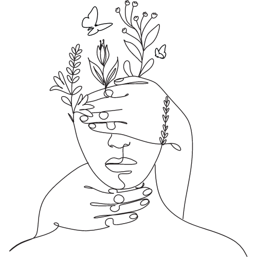 Frau und Natur als Illustration